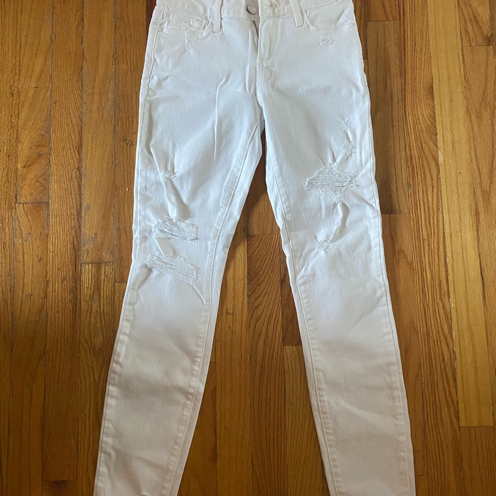 PAIGE white distressed jeans